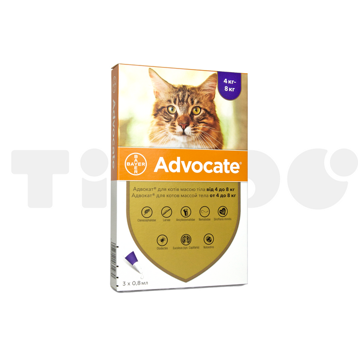 Bayer Advocate краплі від паразитів для котів 4-8 кг