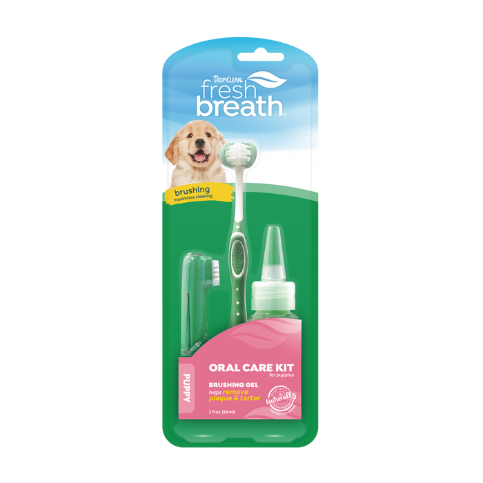 TropiClean Fresh Breath набір для догляду за пащею для цуценят